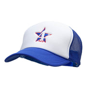 4th Of July Star Embroidered Foam Panel Mesh Snapback