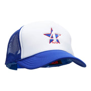 4th Of July Star Embroidered Foam Panel Mesh Snapback