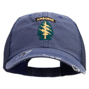 Licensed 1st Special Forces Command Embroidered Low Profile Special Cotton Mesh Cap - Navy OSFM