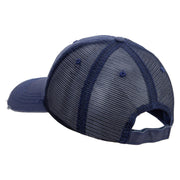 Licensed 1st Special Forces Command Embroidered Low Profile Special Cotton Mesh Cap - Navy OSFM