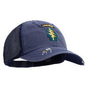 Licensed 1st Special Forces Command Embroidered Low Profile Special Cotton Mesh Cap - Navy OSFM