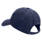 Licensed 18th Airborne Corps Veteran Embroidered Washed Solid Pigment Dyed Cotton Twill Brass Buckle Cap - Navy OSFM