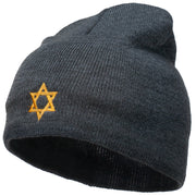 Jewish Star of David Embroidered Short Beanie