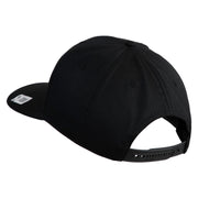 USMC Letter Embroidered Solid Cotton Twill Pro Style Cap - Black OSFM
