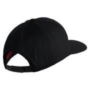 USMC Letter Embroidered Solid Cotton Twill Pro Style Cap - Black OSFM