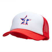 4th Of July Star Embroidered Foam Panel Mesh Snapback