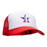 4th Of July Star Embroidered Foam Panel Mesh Snapback