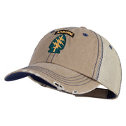 Licensed 1st Special Forces Command Embroidered Low Profile Special Cotton Mesh Cap - Khaki OSFM
