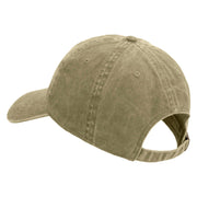 Licensed 18th Airborne Corps Veteran Embroidered Washed Solid Pigment Dyed Cotton Twill Brass Buckle Cap - Khaki OSFM