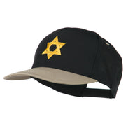 Jewish Star Embroidered Pigment Dyed Cap