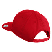 USMC Letter Embroidered Solid Cotton Twill Pro Style Cap - Red OSFM