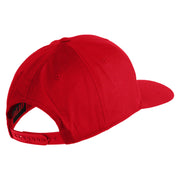 USMC Letter Embroidered Solid Cotton Twill Pro Style Cap - Red OSFM