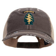 Licensed 1st Special Forces Command Embroidered Low Profile Special Cotton Mesh Cap - Brown-Khaki OSFM