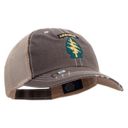 Licensed 1st Special Forces Command Embroidered Low Profile Special Cotton Mesh Cap - Brown-Khaki OSFM