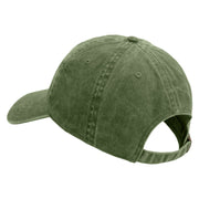 Licensed 18th Airborne Corps Veteran Embroidered Washed Solid Pigment Dyed Cotton Twill Brass Buckle Cap - Olive OSFM