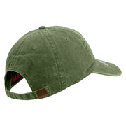 Licensed 18th Airborne Corps Veteran Embroidered Washed Solid Pigment Dyed Cotton Twill Brass Buckle Cap - Olive OSFM