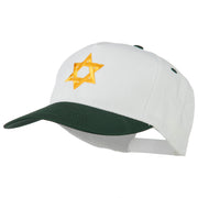 Jewish Star Embroidered Pigment Dyed Cap