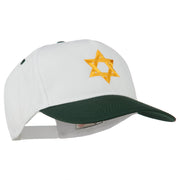 Jewish Star Embroidered Pigment Dyed Cap