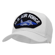 US Air Force Jet Fan Shape Patched Cotton Mesh Cap