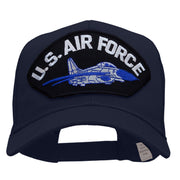 US Air Force Jet Fan Shape Patched Cotton Mesh Cap