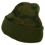 US Coast Guard Retired Anchors Embroidered Camo Long Beanie