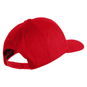 US Marine Corps Veteran Design Embroidered Solid Cotton Twill Pro Style Cap - Red OSFM