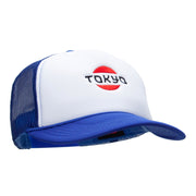 Tokyo Icon Embroidered Foam Panel Mesh Snapback