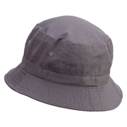 Eagle Icon Embroidered Pigment Dyed Bucket Hat - Charcoal OSFM