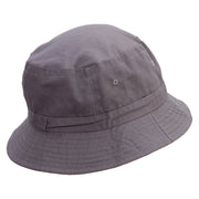 Eagle Icon Embroidered Pigment Dyed Bucket Hat - Charcoal OSFM