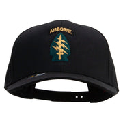 Licensed 1st Special Forces Command Embroidered Solid Cotton Twill Pro Style Cap - Black OSFM