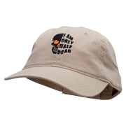 I am Only Half Dead Embroidered Low Profile Dyed Cotton Twill Cap - Khaki OSFM