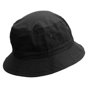 Eagle Icon Embroidered Pigment Dyed Bucket Hat - Black OSFM