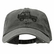 4WD Vehicle Embroidered Washed Pigment Dyed Cotton Twill Cap