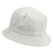 Eagle Icon Embroidered Pigment Dyed Bucket Hat - White OSFM