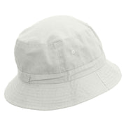 Eagle Icon Embroidered Pigment Dyed Bucket Hat - White OSFM