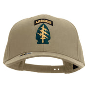 Licensed 1st Special Forces Command Embroidered Solid Cotton Twill Pro Style Cap - Khaki OSFM