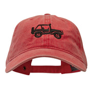 4WD Vehicle Embroidered Washed Pigment Dyed Cotton Twill Cap