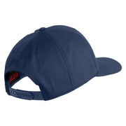 US Marine Corps Veteran Design Embroidered Solid Cotton Twill Pro Style Cap - Navy OSFM