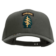 Licensed 1st Special Forces Command Embroidered Solid Cotton Twill Pro Style Cap - Charcoal OSFM