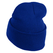 USAF Retired Logo Embroidered 12" Knit Cuff Long Beanie - Royal OSFM