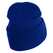 USAF Retired Logo Embroidered 12" Knit Cuff Long Beanie - Royal OSFM