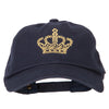 Glitter Crown Embroidered Unstructured Washed Cap