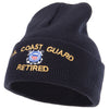 US Coast Guard Retired Embroidered Long Beanie