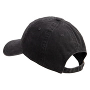 Licensed 17th Airborne Division Embroidered Washed Solid Pigment Dyed Cotton Twill Brass Buckle Cap - Black OSFM