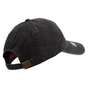 Licensed 17th Airborne Division Embroidered Washed Solid Pigment Dyed Cotton Twill Brass Buckle Cap - Black OSFM