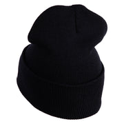 Veteran US Air Force Embroidered 12" Knit Cuff Long Beanie - Black OSFM