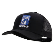 Licensed 18th Airborne Corps Veteran Embroidered Solid Cotton Twill Mesh Prostyle Cap - Black OSFM