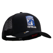 Licensed 18th Airborne Corps Veteran Embroidered Solid Cotton Twill Mesh Prostyle Cap - Black OSFM