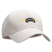 Winged Auto Embroidered Low Profile Organic Cotton Cap