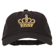 Glitter Crown Embroidered Unstructured Washed Cap